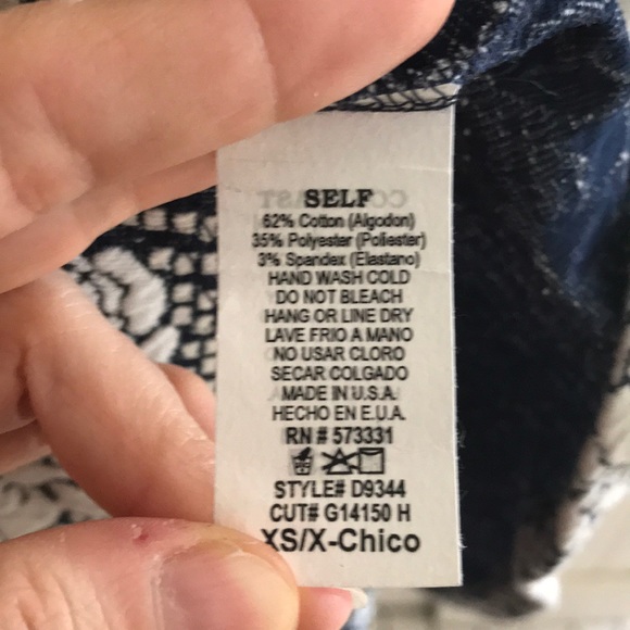 Navy blue and white sleeveless dress - Picture 5 of 5